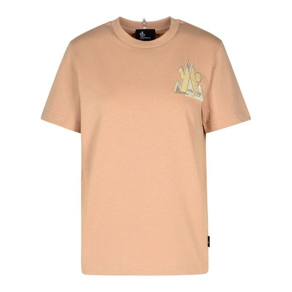 MONCLER GRENOBLE Pink Cotton T-Shirt